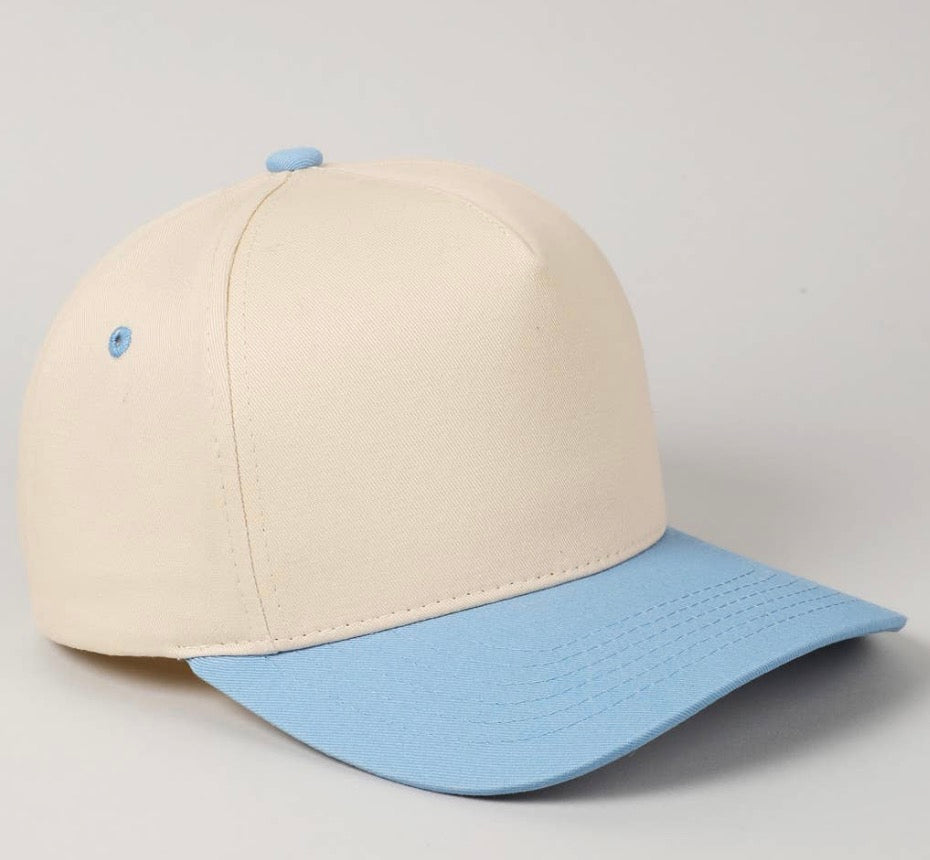 C.C. Two tone canvas trucker hat