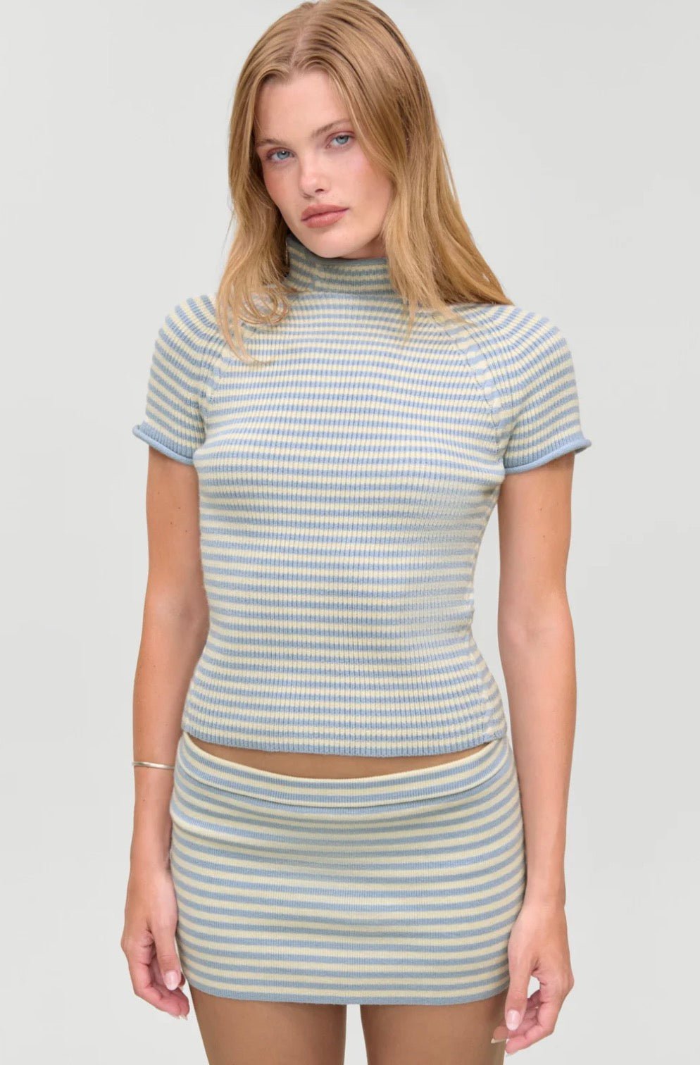Marialla Skort in Hazy Stripe