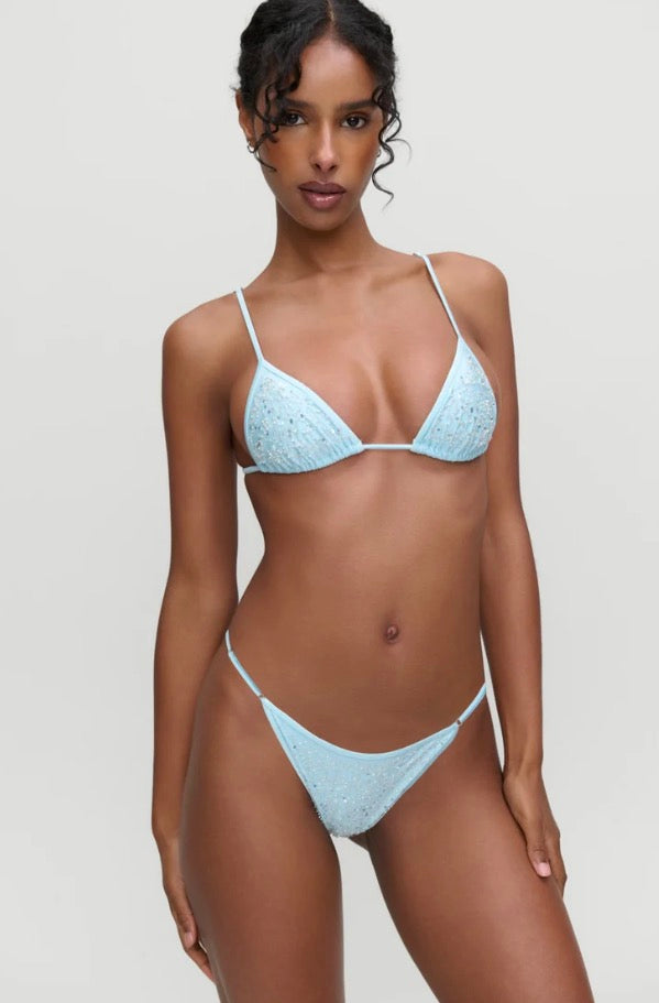 Elena Sequin Top in Blue Bloom