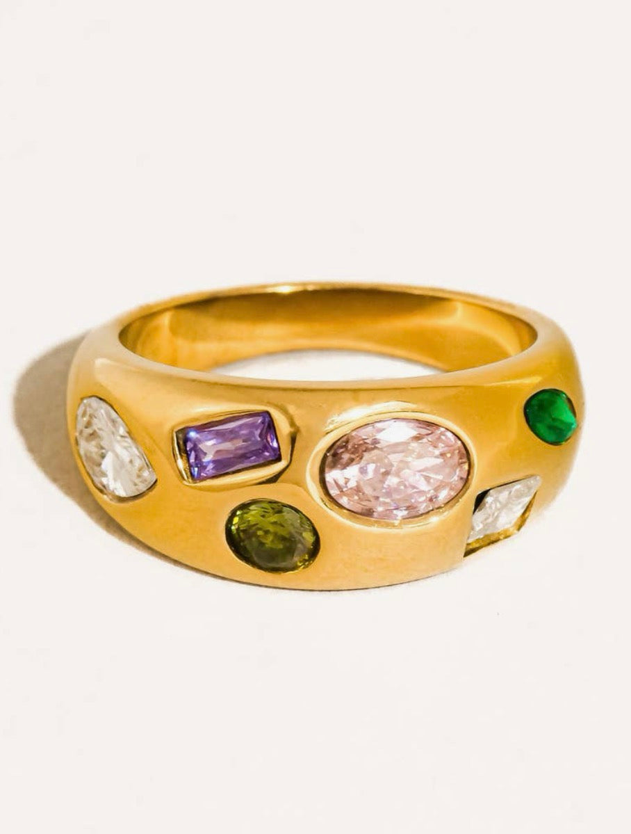 Colorful dome Orlume ring