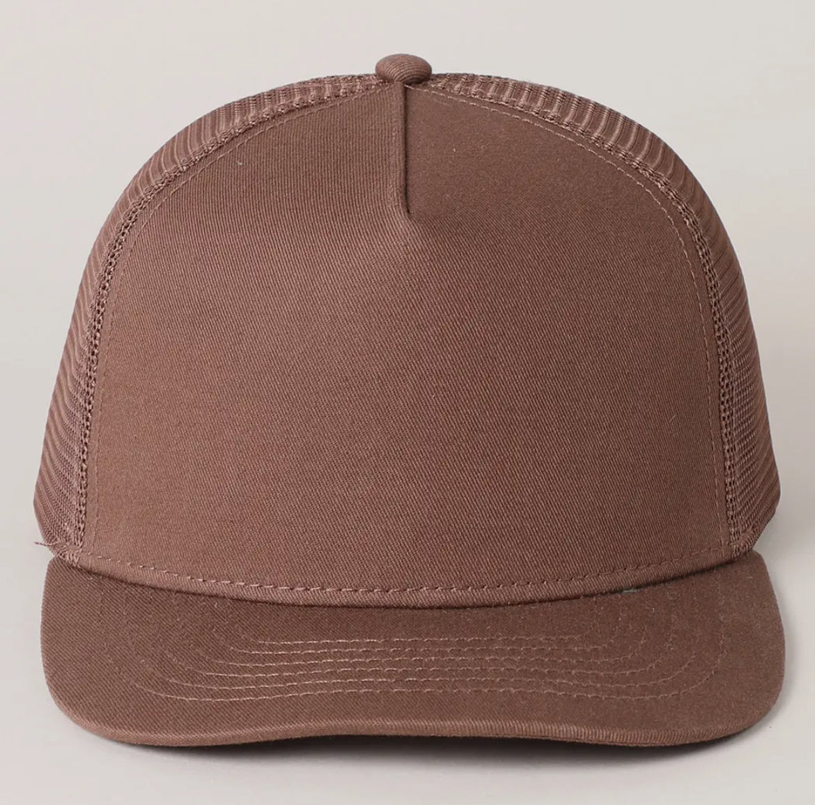 Newhatten Solid Canvas Mesh Trucker Hat