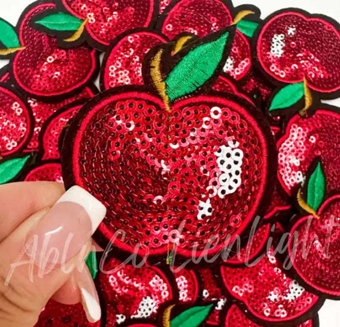 Sequin Apple Patch