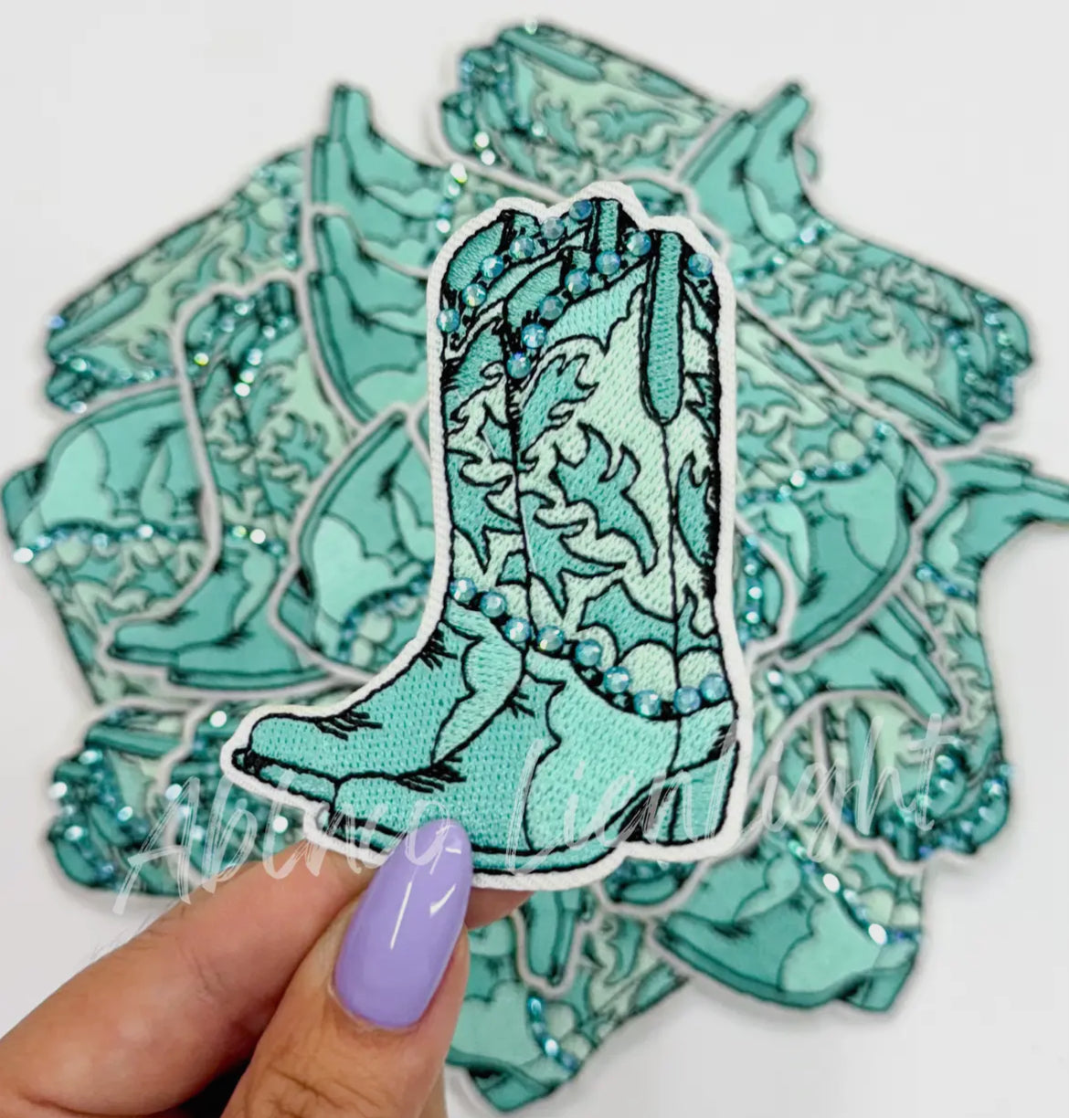 Turquoise Cowgirl boot patch