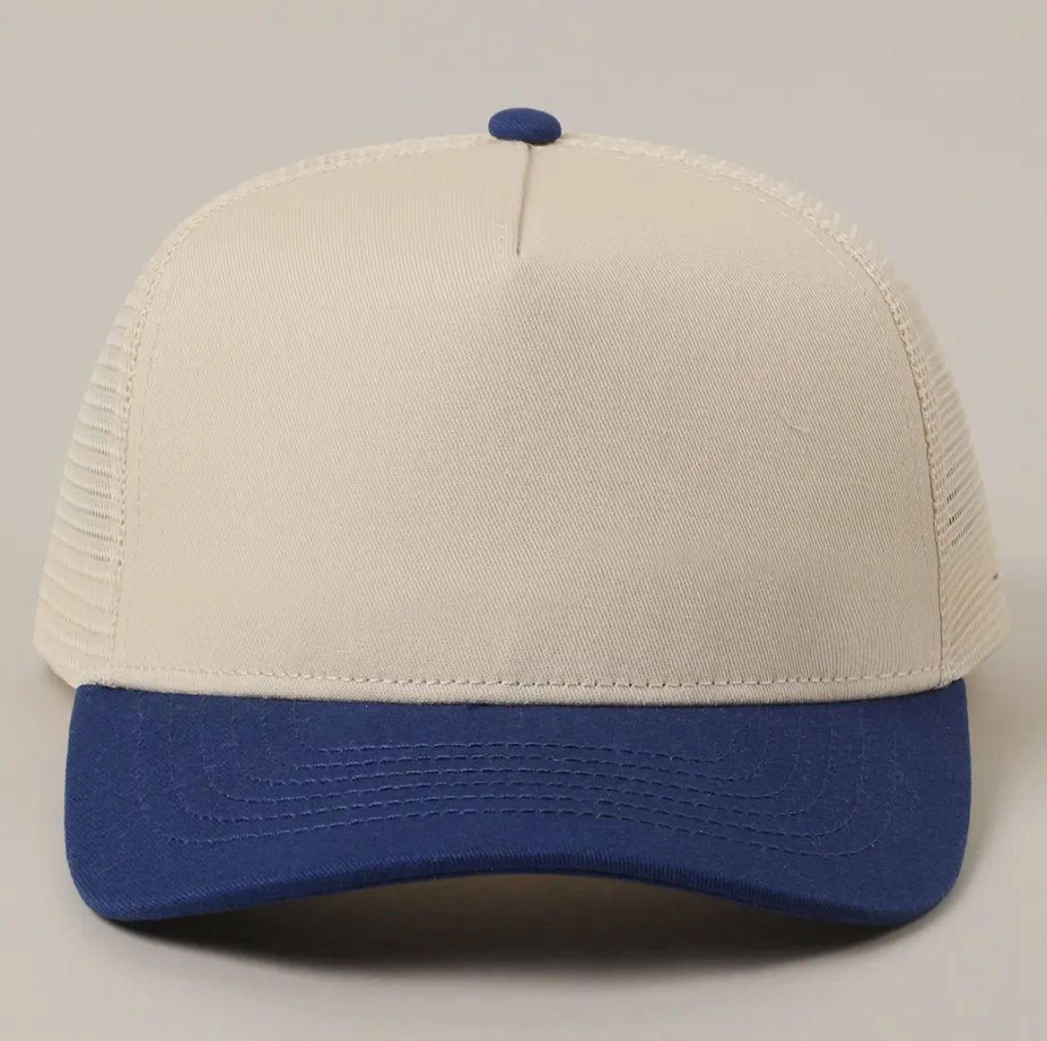 Newhatten Two Tone Canvas Mesh Trucker Hat