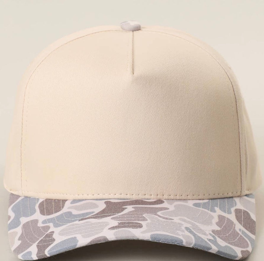 C.C. Two tone canvas trucker hat