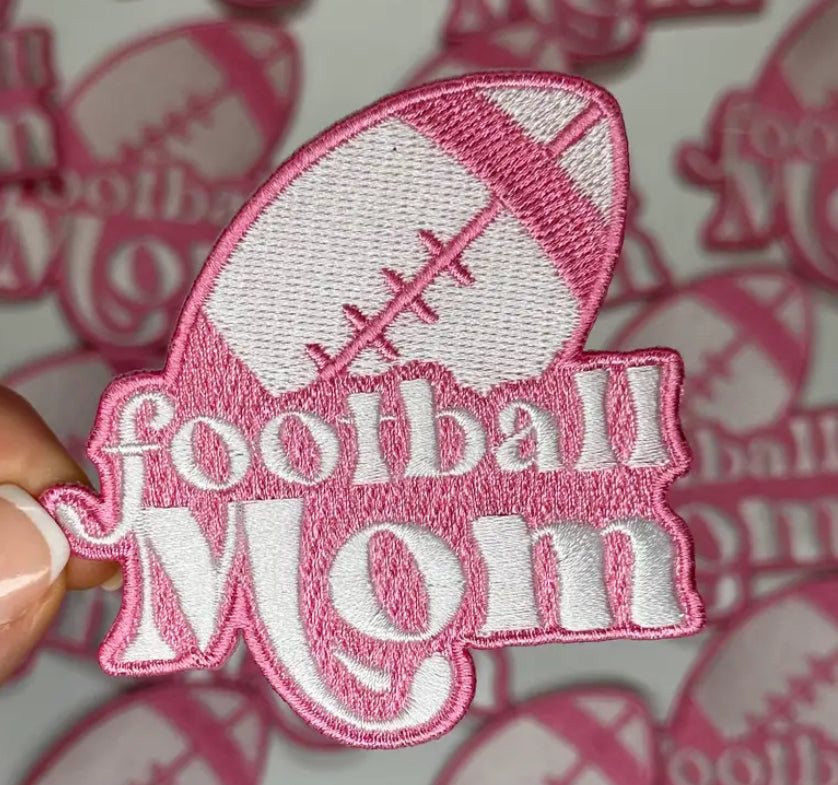 Pink Football Mom Patch