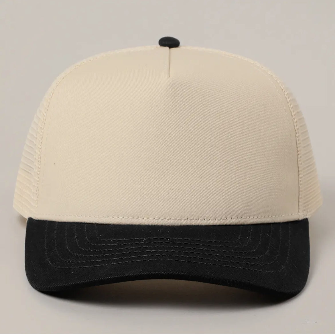 Newhatten Two Tone Canvas Mesh Trucker Hat