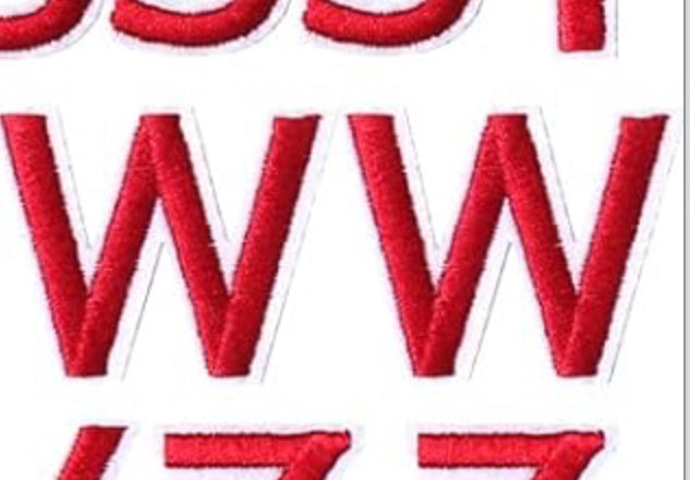 Varsity Letter W Patch