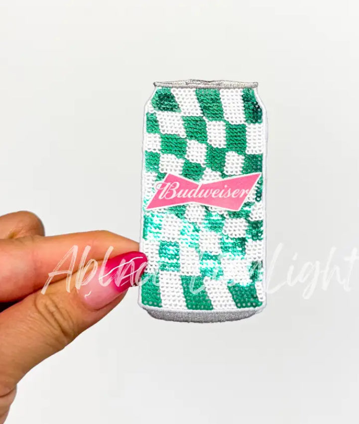 Checkered Green Budweiser Patch