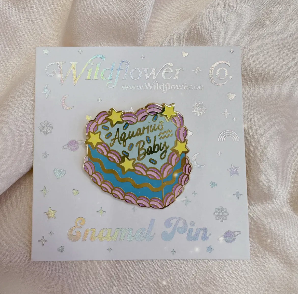 Aquarius baby cake pin