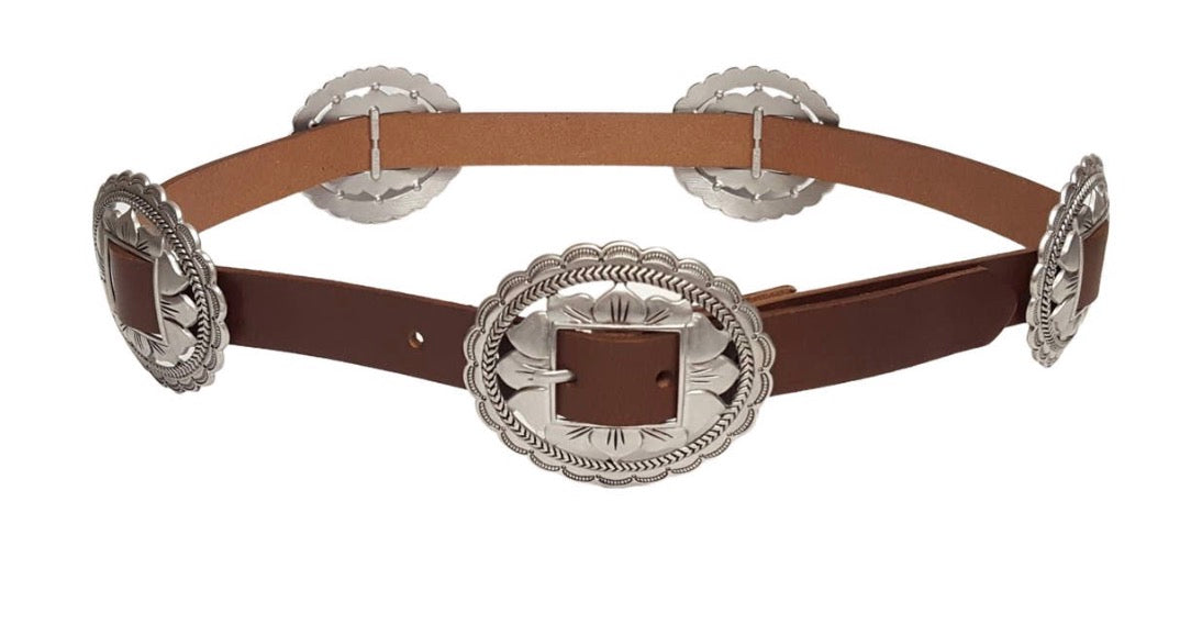 Genuine Leather Concho Belt