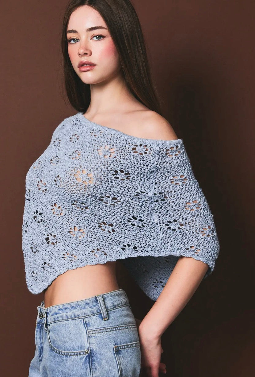 Seafoam Sweater Poncho
