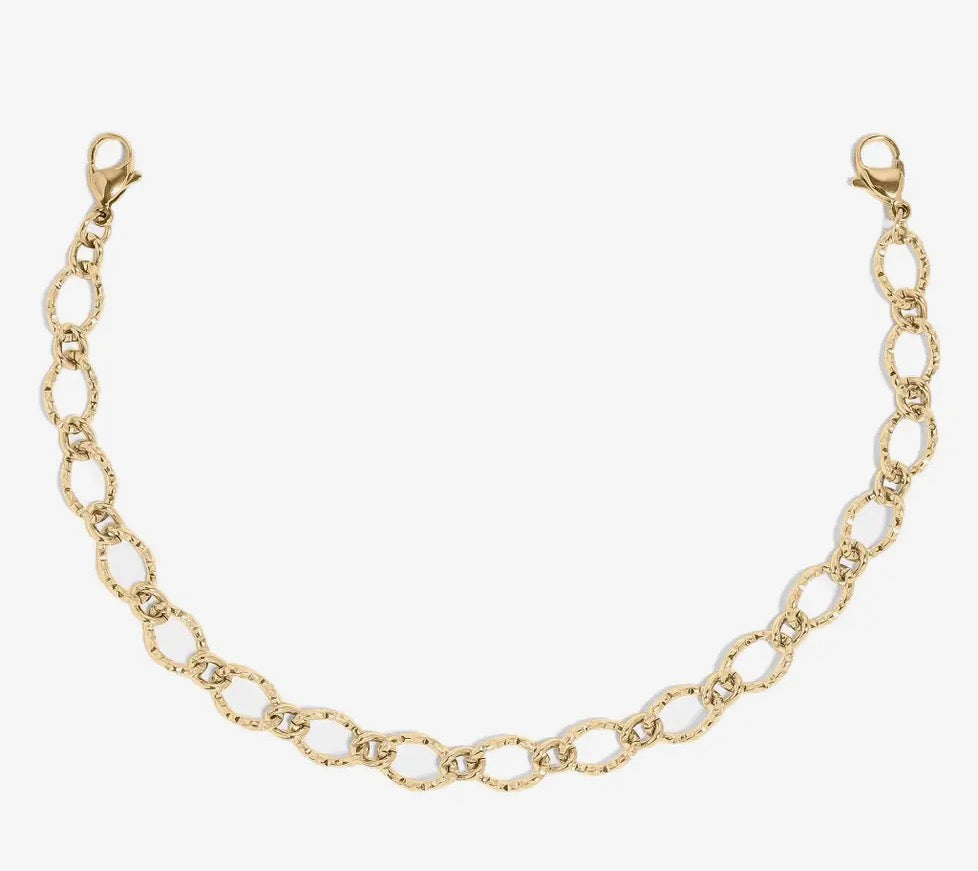 Gold oval hat chain