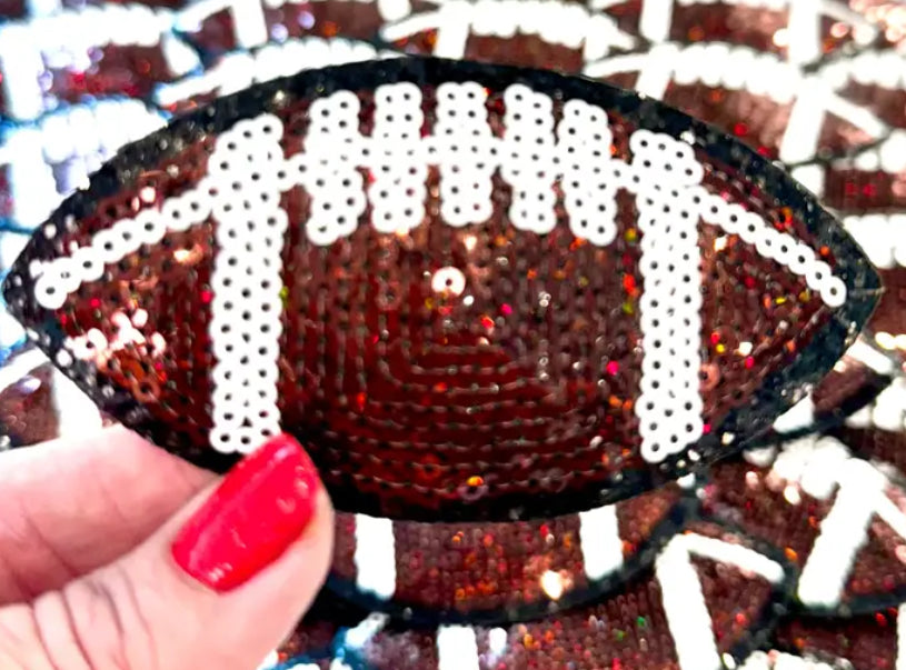Sequin Football Patch