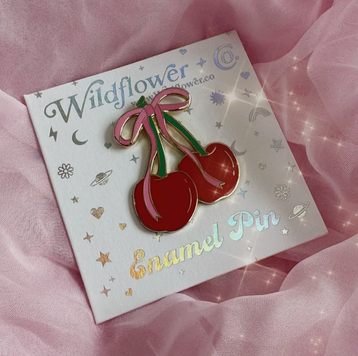Cherry bow pin