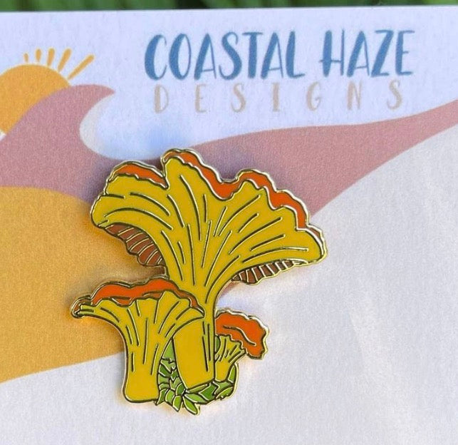 Chanterelle Mushroom Pin