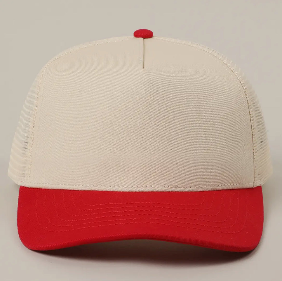 Newhatten Two Tone Canvas Mesh Trucker Hat