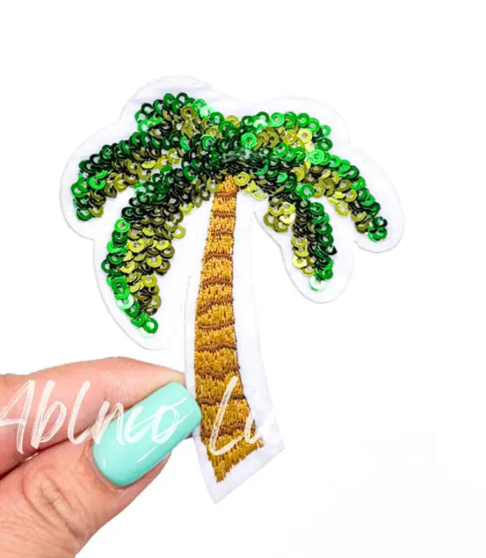 Sequin Palm Tree Patch