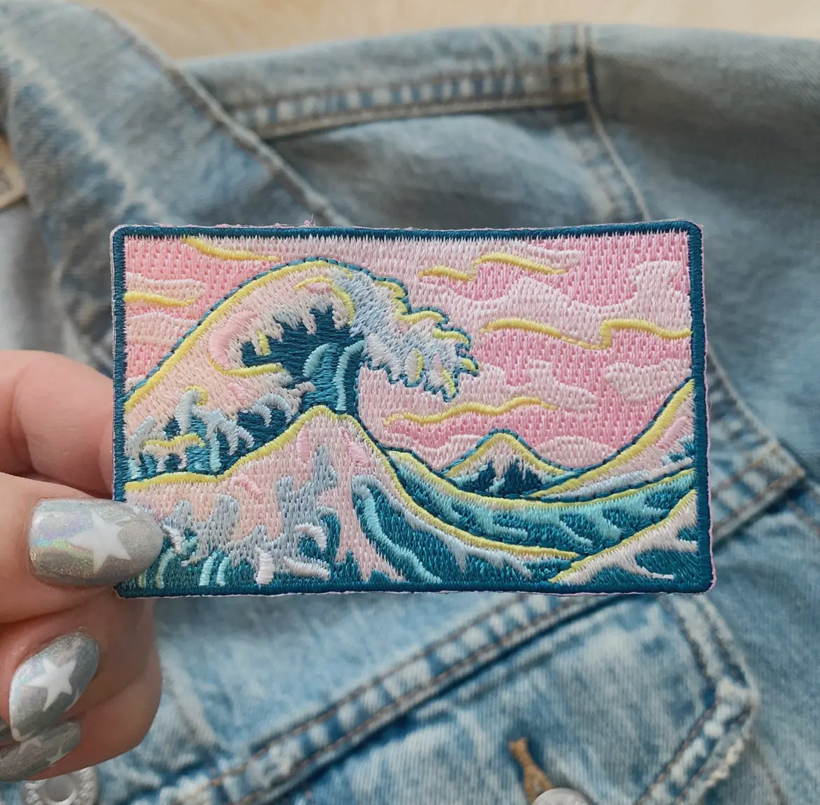 Great waves and pink skies patch