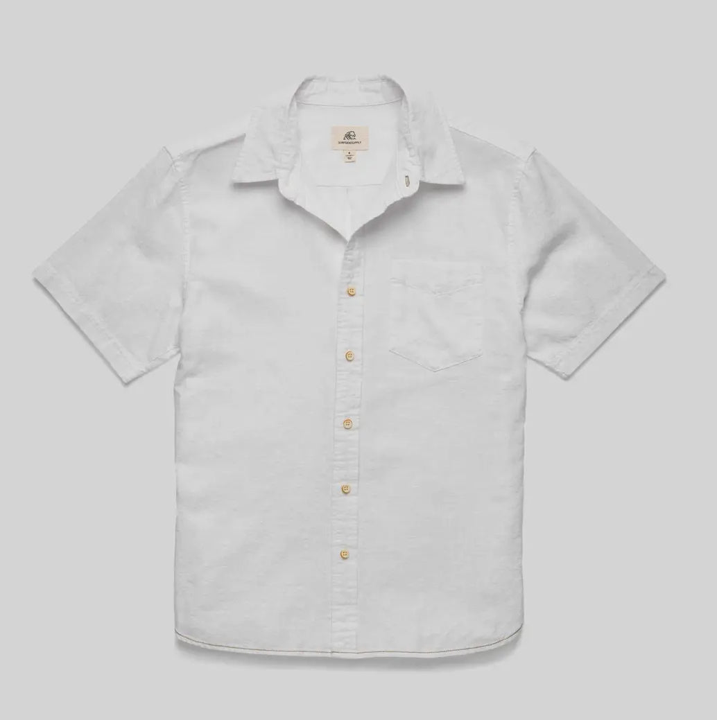Joey 2tone slub shirt- brilliant white