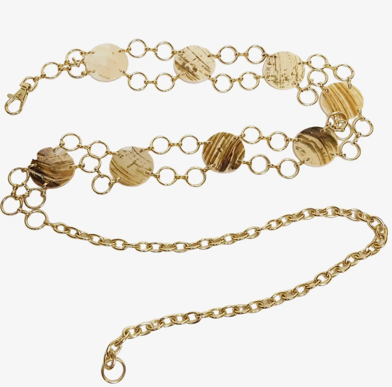 Seashell Gold Chain Belt