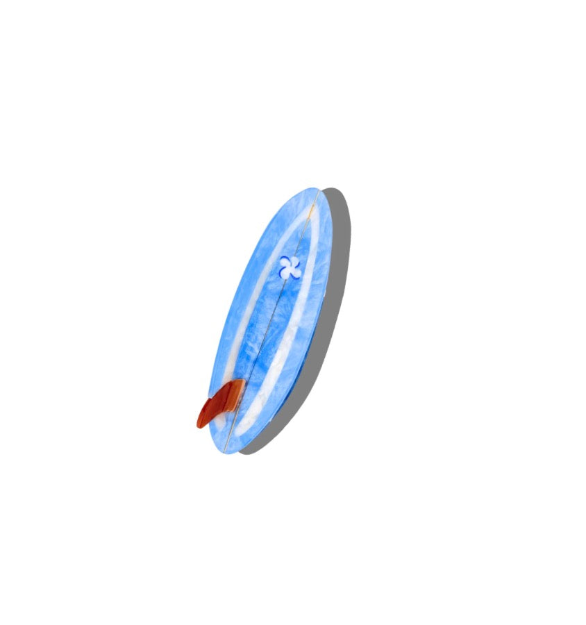 Hand-painted Surf Board hair clip