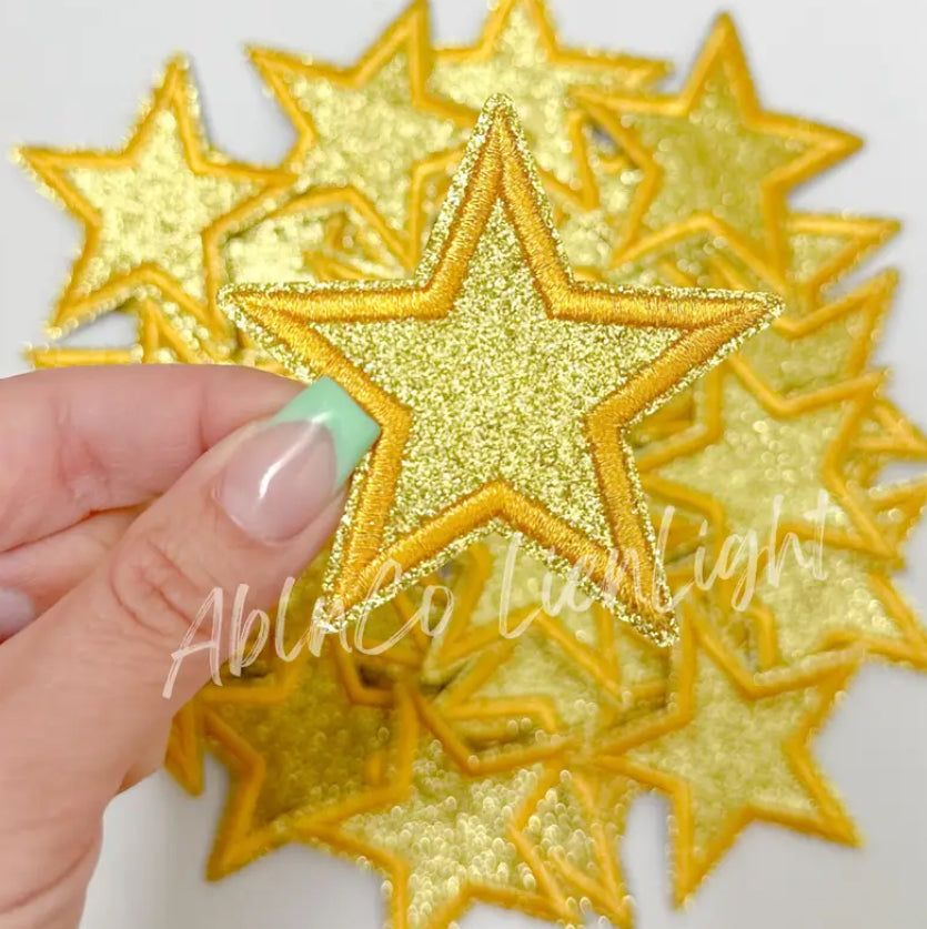 Gold Sparkle Star Patch