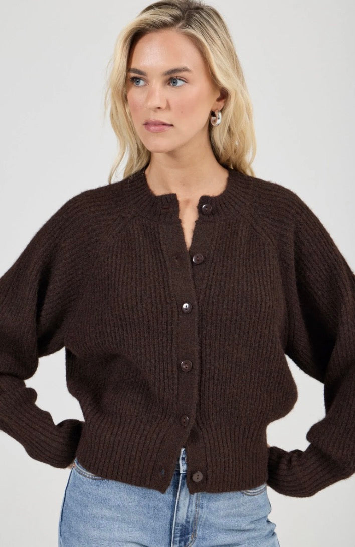 Duchess Cardigan in Chocolate