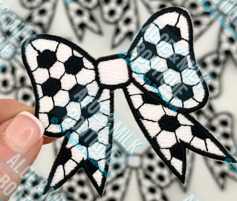 Soccer Ball Bow Patch