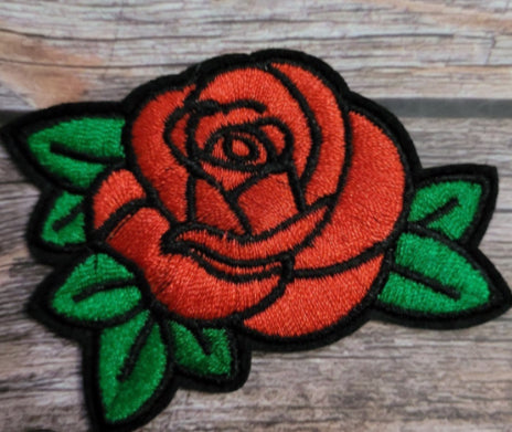 Red rose patch