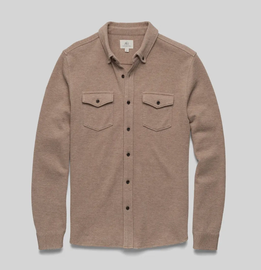 Rex soft knit shirt- camel heather