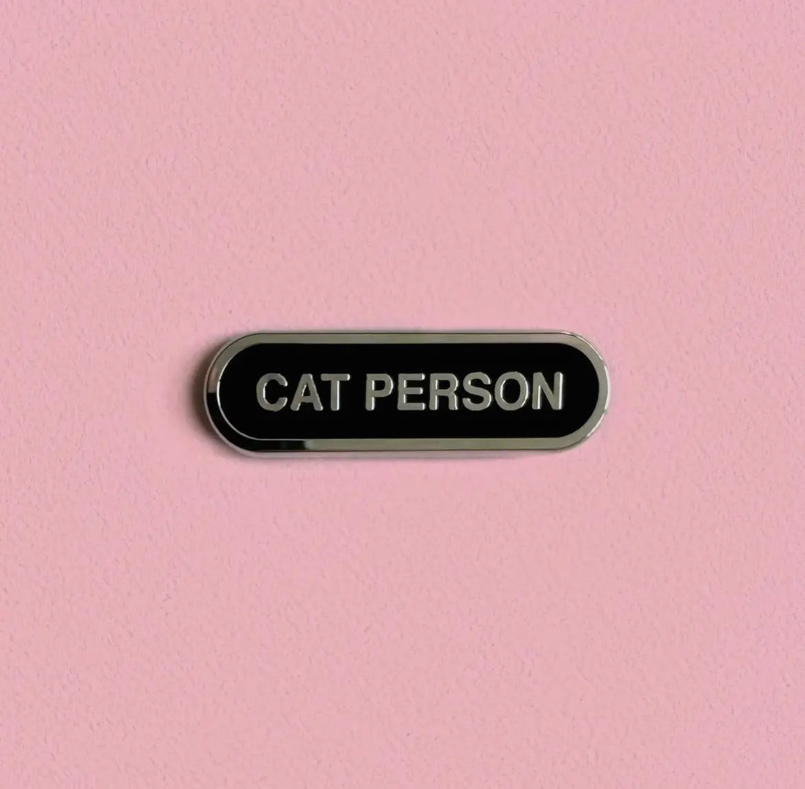 Cat person pin