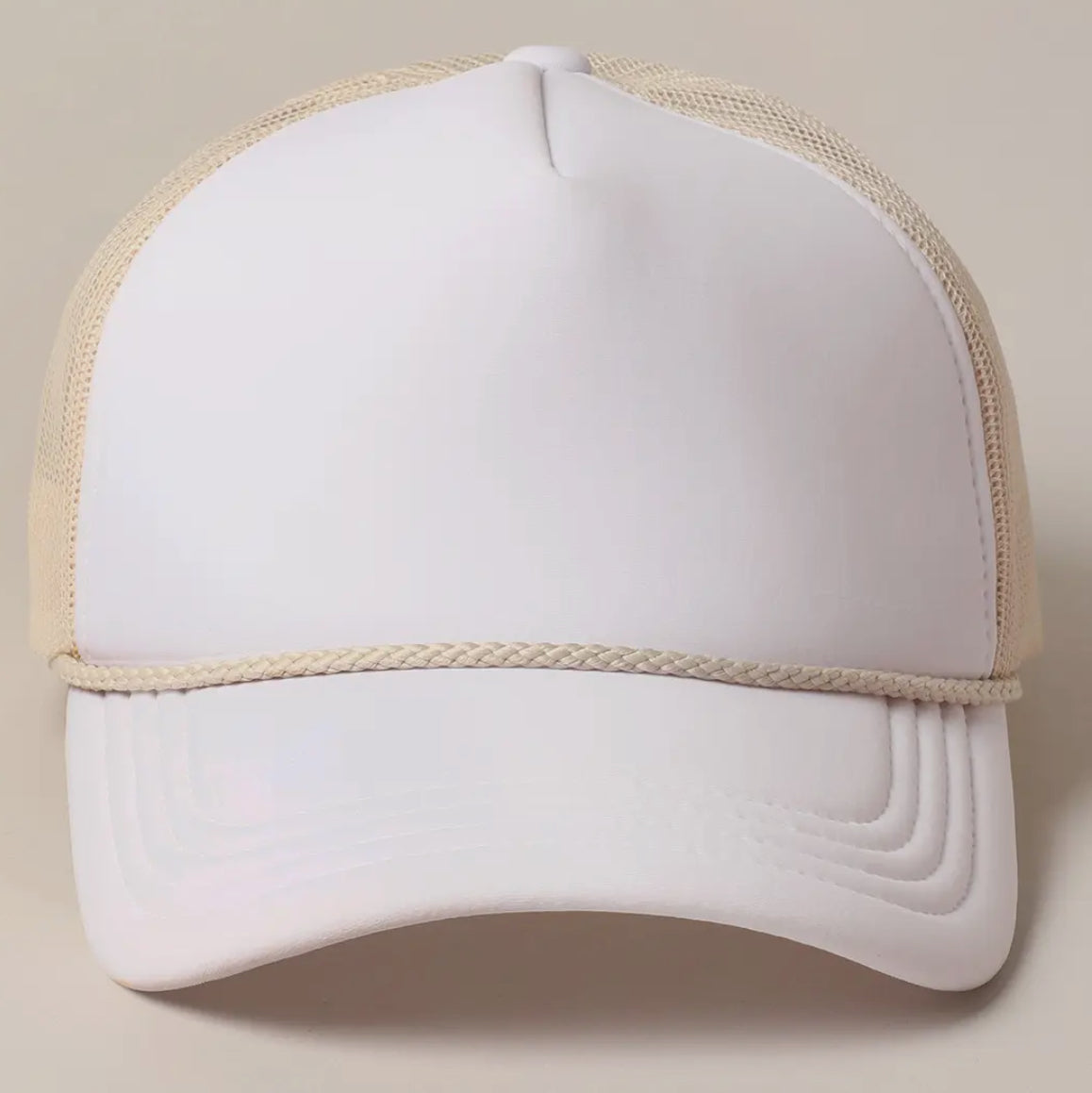 Kbethos Plain foam rope mesh trucker hat