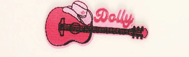 Dolly pink guitar patch