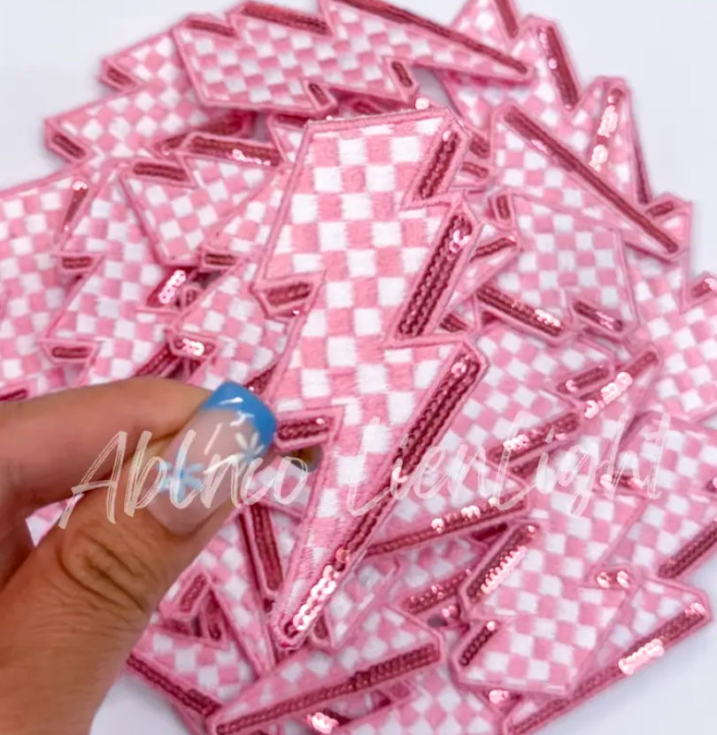 Lightning Pink Checkered Patch