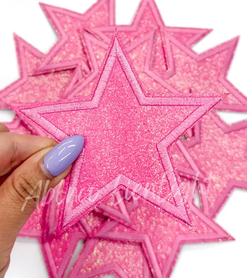 Pink Sparkle Star Patch