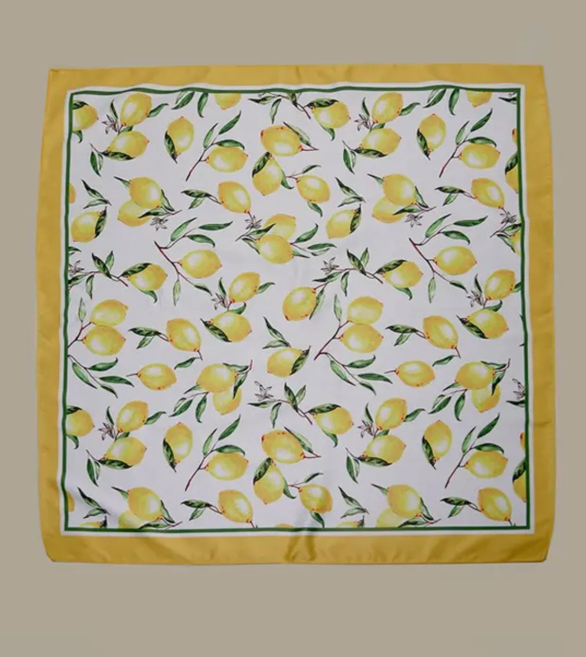 Lemon silk scarf