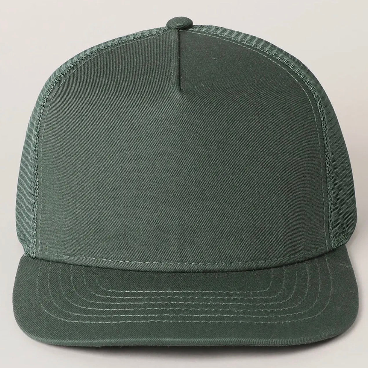 Newhatten Solid Canvas Mesh Trucker Hat