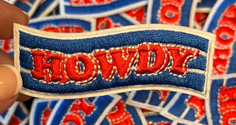 Howdy Blue Banner Patch