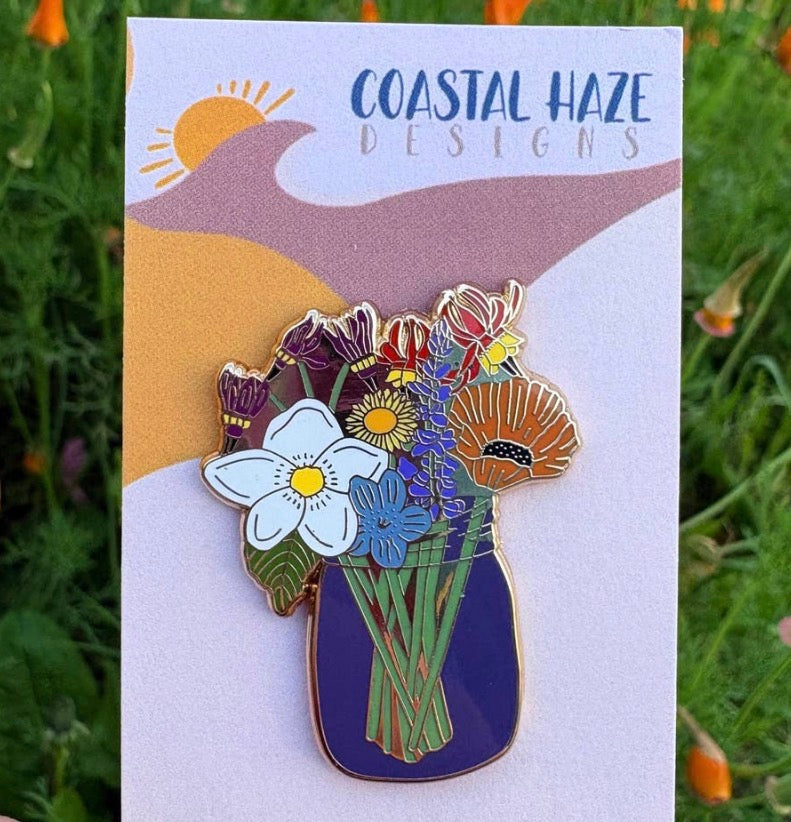 California Wildflower Pin