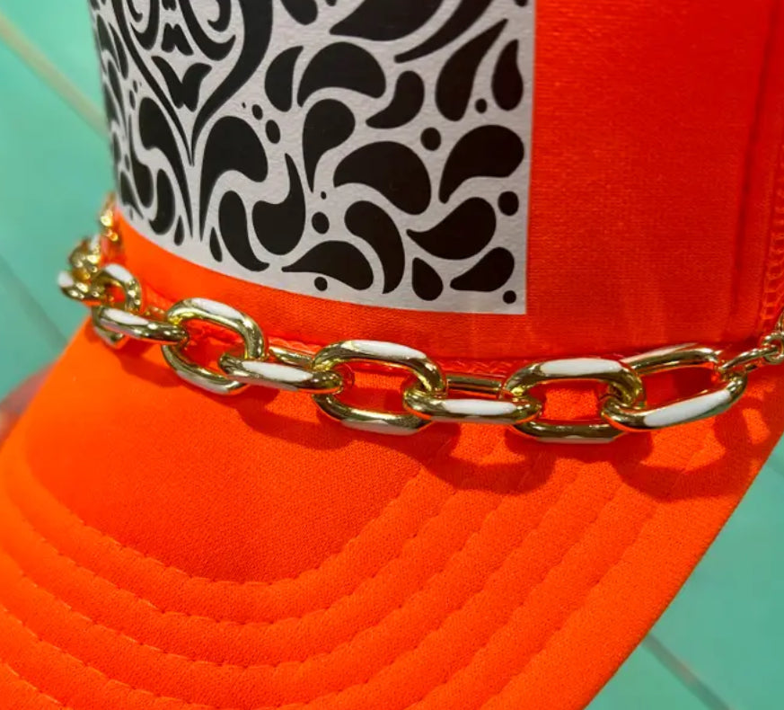Chunky Large Gold Hat Chain