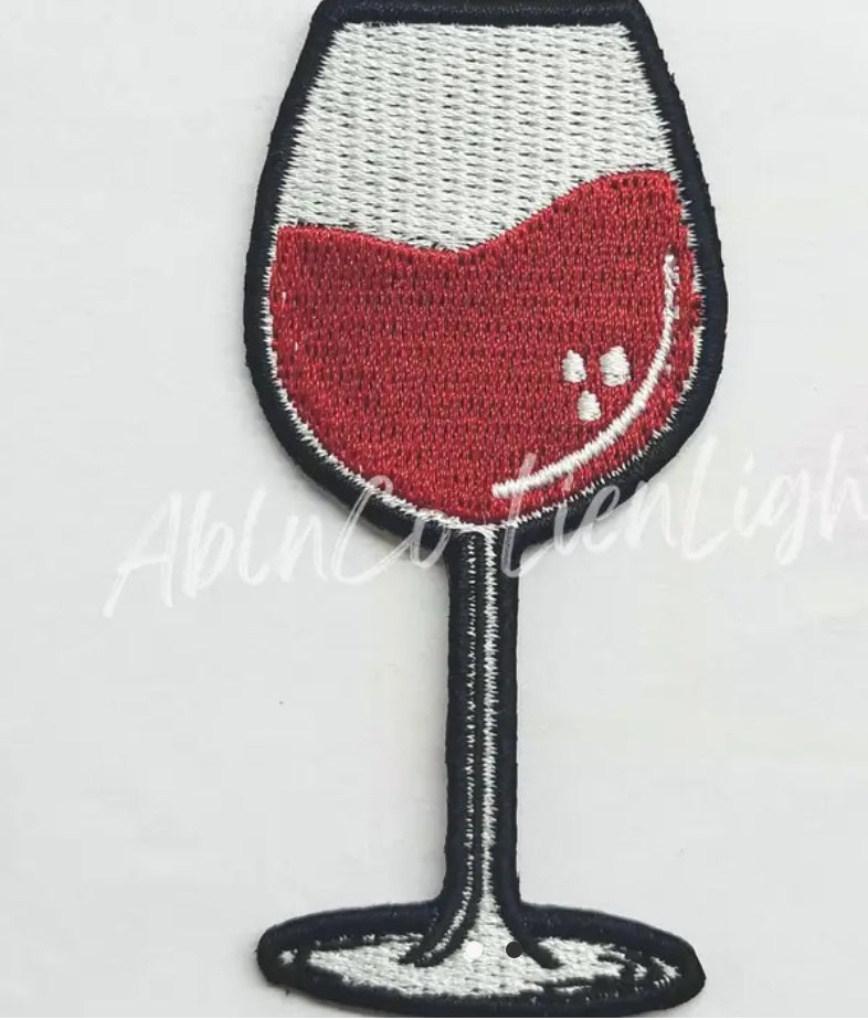 Red Wine Embroidery Patch