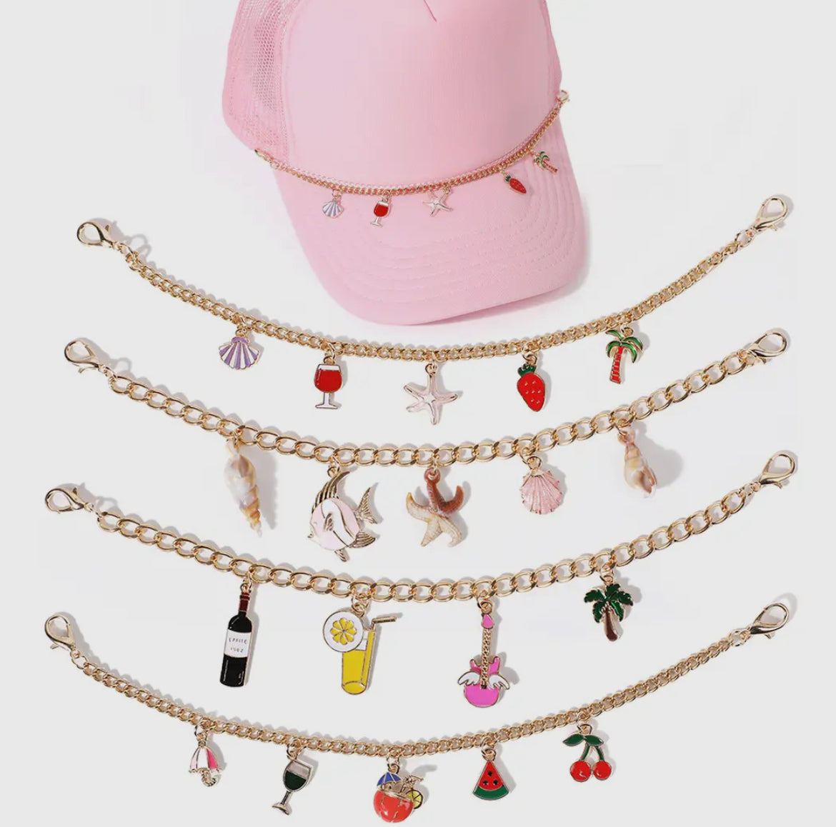 Sea life icons hat chains
