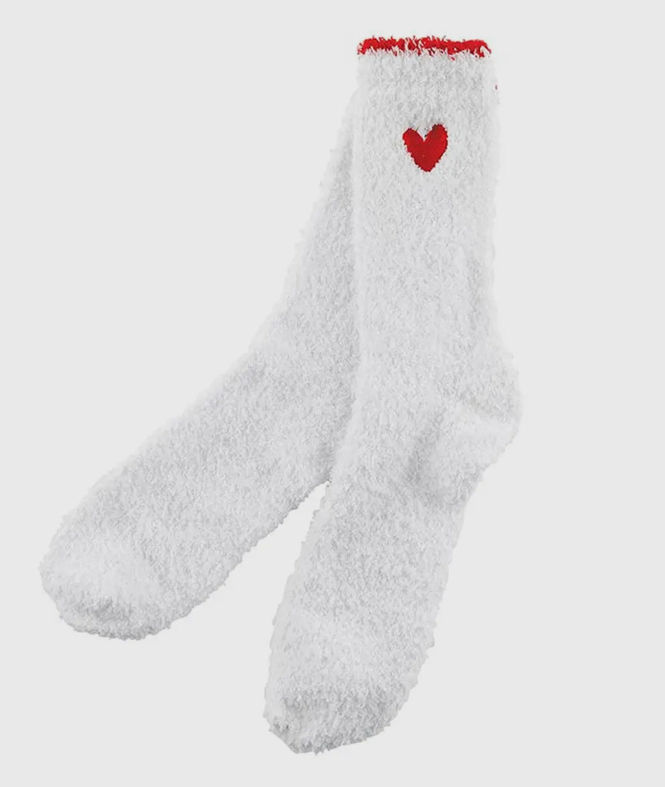 Socks in Ornament- Red w/ White Heart