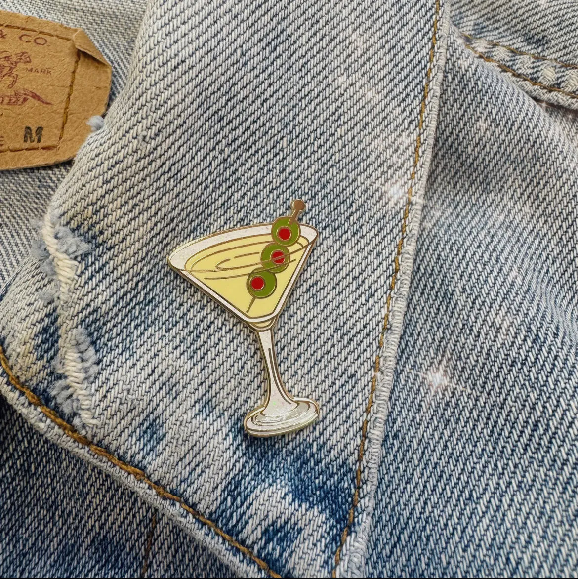 Martini with 3 olives pin