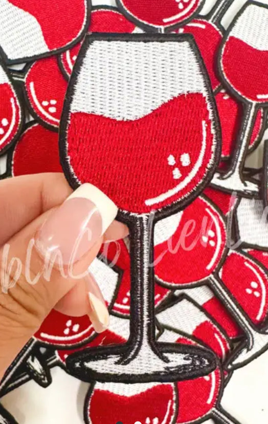 Red Wine Glass Patch