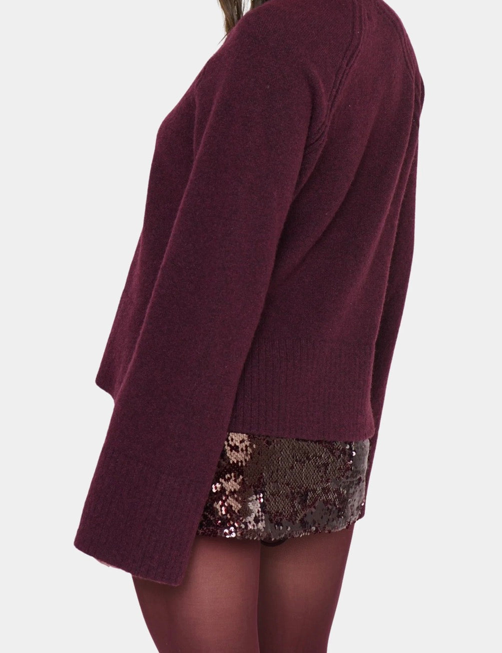 Vera Skort in Burgundy Sequin