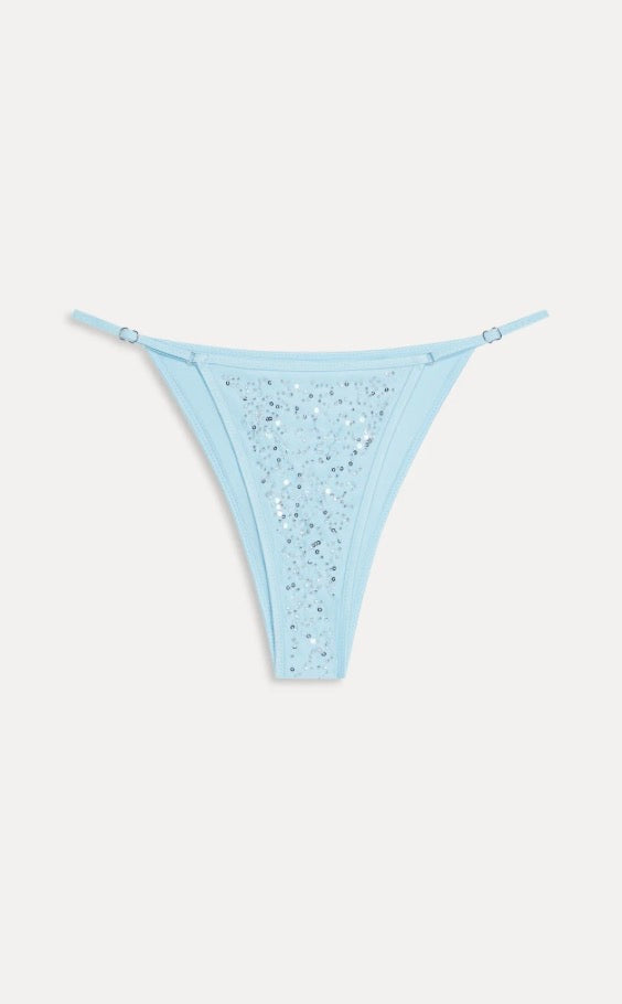 Luna Sequin Bottom in Blue Bloom