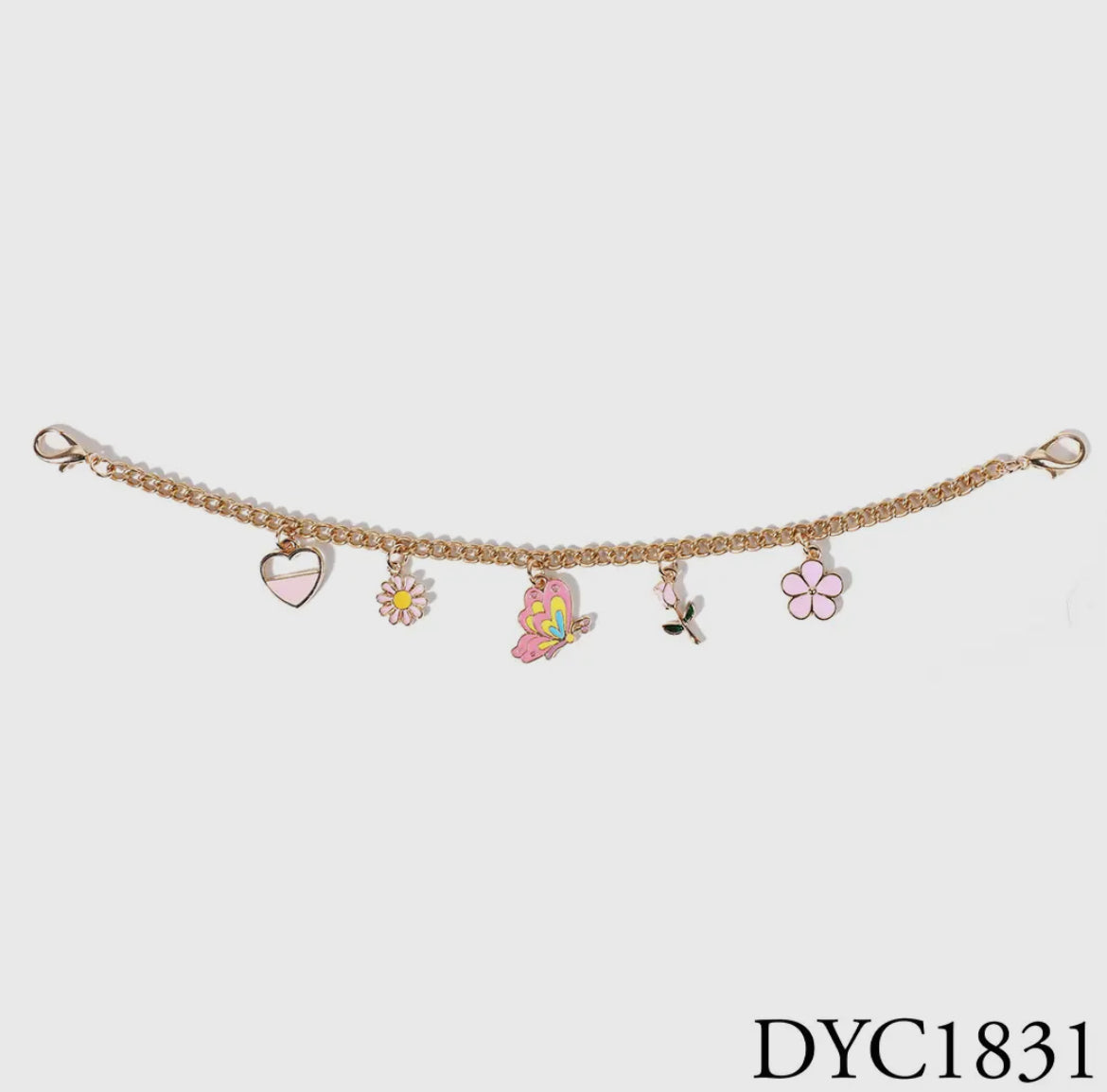 Spring summer flowers charm hat chain