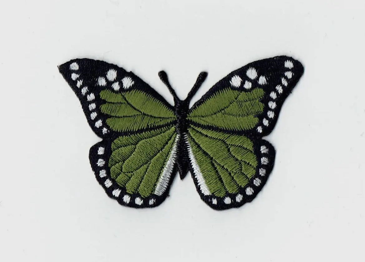 Green and black butterfly patch